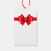 Étiquettes-cadeau Joyeux Noël Red Bow (Dos)