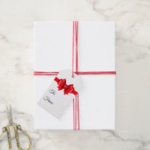 Étiquettes-cadeau Joyeux Noël Red Bow (Avec de la ficelle)
