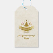 Étiquettes-cadeau Joyeux Noël Reindeer Silhouettes Snowflake (Dos)