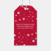 Étiquettes-cadeau joyeux noël rétro script rouge photo de vacances (Dos)