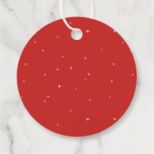 Étiquettes Cadeau Joyeux Noël rétro script rouge vacances (Dos)