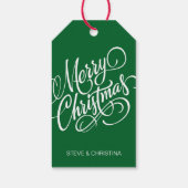 Étiquettes-cadeau Joyeux Noël rouge et vert (Dos)