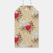 Étiquettes-cadeau Joyeux Noël Rouge Poinsettia (Dos)