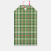 Étiquettes-cadeau Joyeux Noël Rouge Vert Classique Plaid Vacances (Dos)