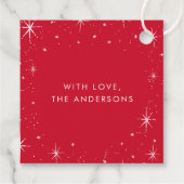 Étiquettes Cadeau Joyeux Noël rouge vif (Dos)