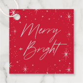 Étiquettes Cadeau Joyeux Noël rouge vif (Devant)