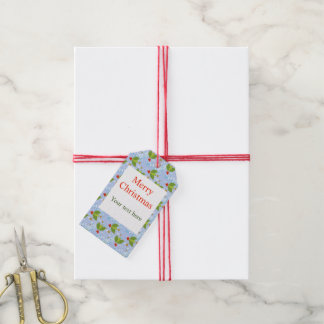 Étiquettes-cadeau Joyeux Noël saint motif de baies
