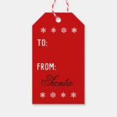 Étiquettes-cadeau Joyeux Noël - Santa Hat moderne (Dos)
