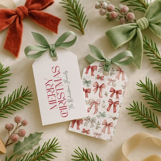 Étiquettes-cadeau Joyeux Noël Script