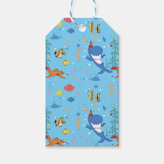 Étiquettes-cadeau Joyeux Noël Shark (Devant)