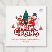 Étiquettes Cadeau Joyeux Noël simple et rouge (Dos)