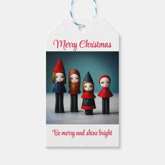 Étiquettes-cadeau Joyeux Noël sois joyeux et brille (Devant)