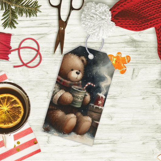 Étiquettes-cadeau Joyeux Noël Teddy Bear