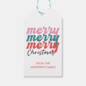 Étiquettes-cadeau Joyeux Noël! Typographie en gras (Devant)