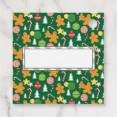 Étiquettes Cadeau Joyeux Noël Vert vacances Design à thème (Dos)