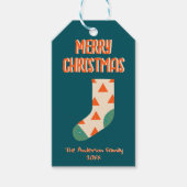 Étiquettes-cadeau Joyeux Noël vintage illustré (Devant)