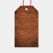 Étiquettes-cadeau Joyeux Noël Y'all Rustique Bois Jar Lumières Camio (Dos)