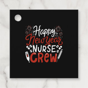 Étiquettes Cadeau Joyeux Nouvel An Nurse Crew Hospital Duty Cadeau