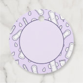 Étiquettes Cadeau Joyeux Pad en Tampon violet Première Période (Dos)