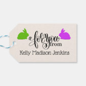 Étiquettes-cadeau Joyeux Pâques (Dos Horizontal)