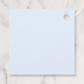 Étiquettes Cadeau Joyeux Pâques bleu pâle mignon lapins péeking drôl (Dos)