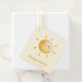 Étiquettes Cadeau Joyeux Pâques ! Couleur d'eau douce (En situation)