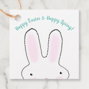 Étiquettes Cadeau Joyeux Pâques Joyeux Printemps mignon Bunny de Pâq