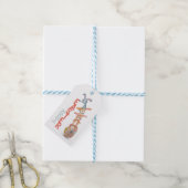 Étiquettes-cadeau Joyeux Pâques mignonne amusant lapin moderne oeuf  (Avec de laficelle)