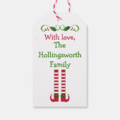 Étiquettes-cadeau Joyeux pattes d'elfes de Noël (Dos)