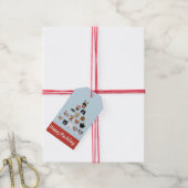 Étiquettes-cadeau Joyeux Pawlidays Chien arbre de Noël (Avec de la ficelle)