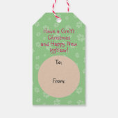 Étiquettes-cadeau Joyeux pawlidays Noël Cartoon mignon chien iggy (Dos)