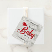 Étiquettes Cadeau Joyeux petit Baby shower de Noël (En situation)