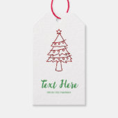 Étiquettes-cadeau Joyeux Pine Tree Vacances (Devant)