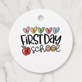 Étiquettes Cadeau Joyeux Premier Jour De L'École Enseignante Fille D