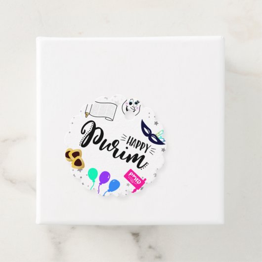 Étiquettes Cadeau Joyeux Purim (En situation)