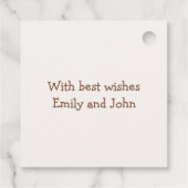 Étiquettes Cadeau Joyeux Rose du nouvel an Gold Script Champagne (Dos)