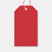 Étiquettes-cadeau Joyeux saint à feuillage persistant rouge brillant (Dos)