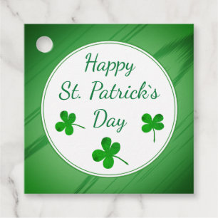 Étiquettes Cadeau Joyeux Saint Patrick`s Day Shamrock vert irlandais