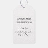 Étiquettes-cadeau Joyeux sapin de Noël et renne (Dos)