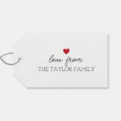 Étiquettes-cadeau Joyeux sucre de canne de Noël rouge vert (Dos (Horizontal))