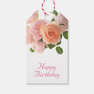 Étiquettes-cadeau Joyeux texte d'anniversaire manuscrit à la mode F