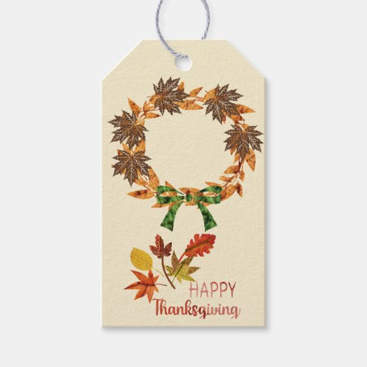 Étiquettes-cadeau Joyeux Thanksgiving (Devant)