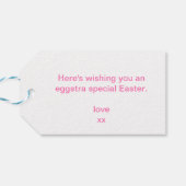 Étiquettes-cadeau Joyeux Train Bunny de Pâques (Dos Horizontal)