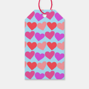 Étiquettes-cadeau Joyeux Valentines Jour Coeurs Super Retro PERSONNA