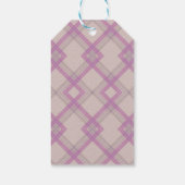 Étiquettes-cadeau Joyeux violet & crème, blanc Chèques Guerre (Dos)