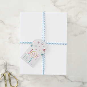 Étiquettes-cadeau JOYFUL whimsical star moderne coloré personnalisé