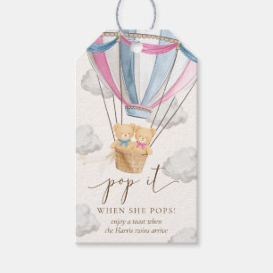Étiquettes-cadeau Jumeaux Oursons Attendent Ours en Peluche Pop It Q