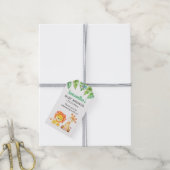 Étiquettes-cadeau Jungle Forêt Lion Giraffe Baby shower Invité Favor (Avec de la ficelle)