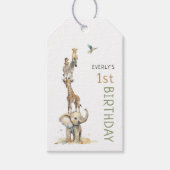 Étiquettes-cadeau Jungle Safari Animaux Anniversaire Fête Favoriser (Devant)