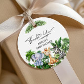 Étiquettes Cadeau Jungle Safari Merci tropical Animaux